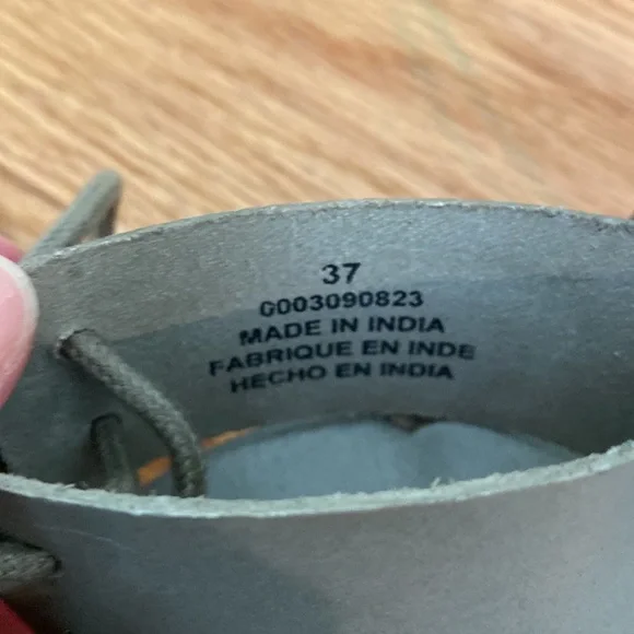 Free People Vacation Day Wrap Sandals Light Grey Leather Size 37 EU 7 US - Picture 6 of 13